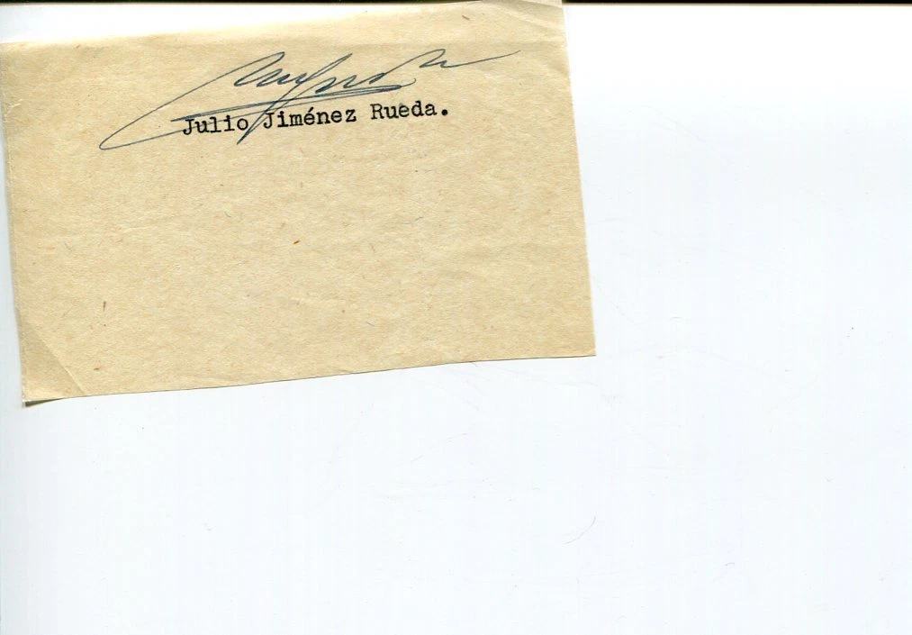 Julio Jimenez Rueda Mexican Playwright Author Signed Autograph