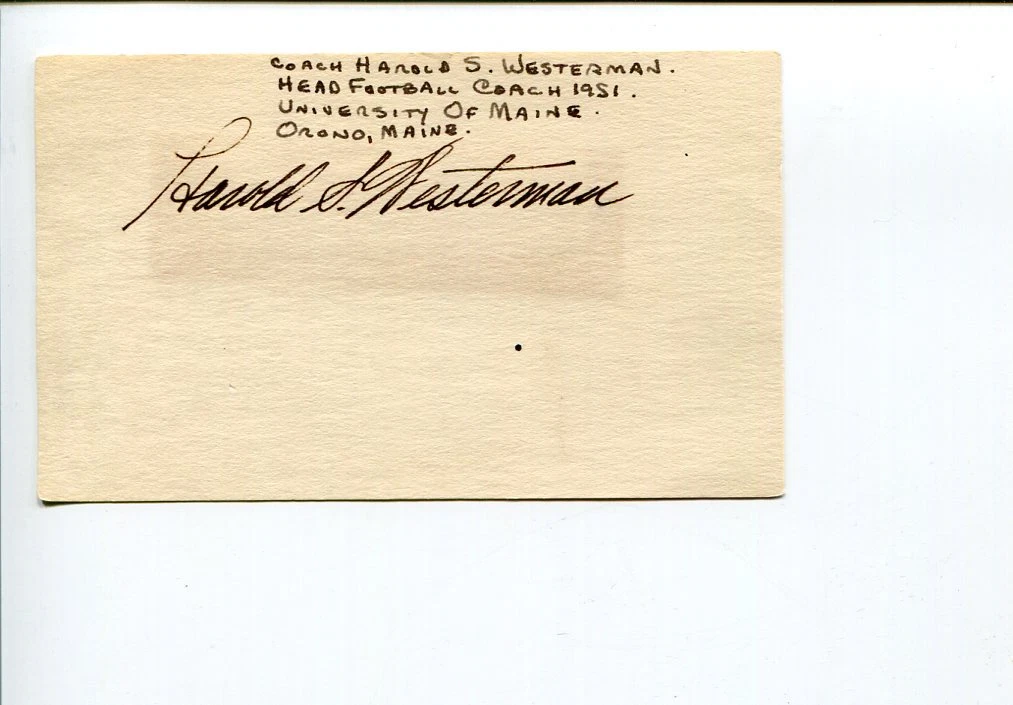 Harold Westerman Maine Black Bears HOF Michigan Wolverines Signed Autograph