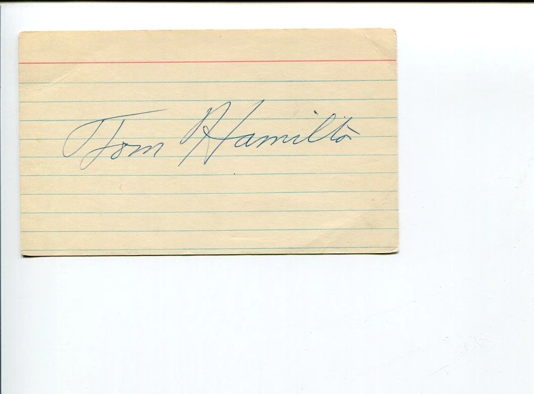 Admiral Tom Hamilton NAVY Football Pittsburgh Pitt Panthers HOF Signed Autograph