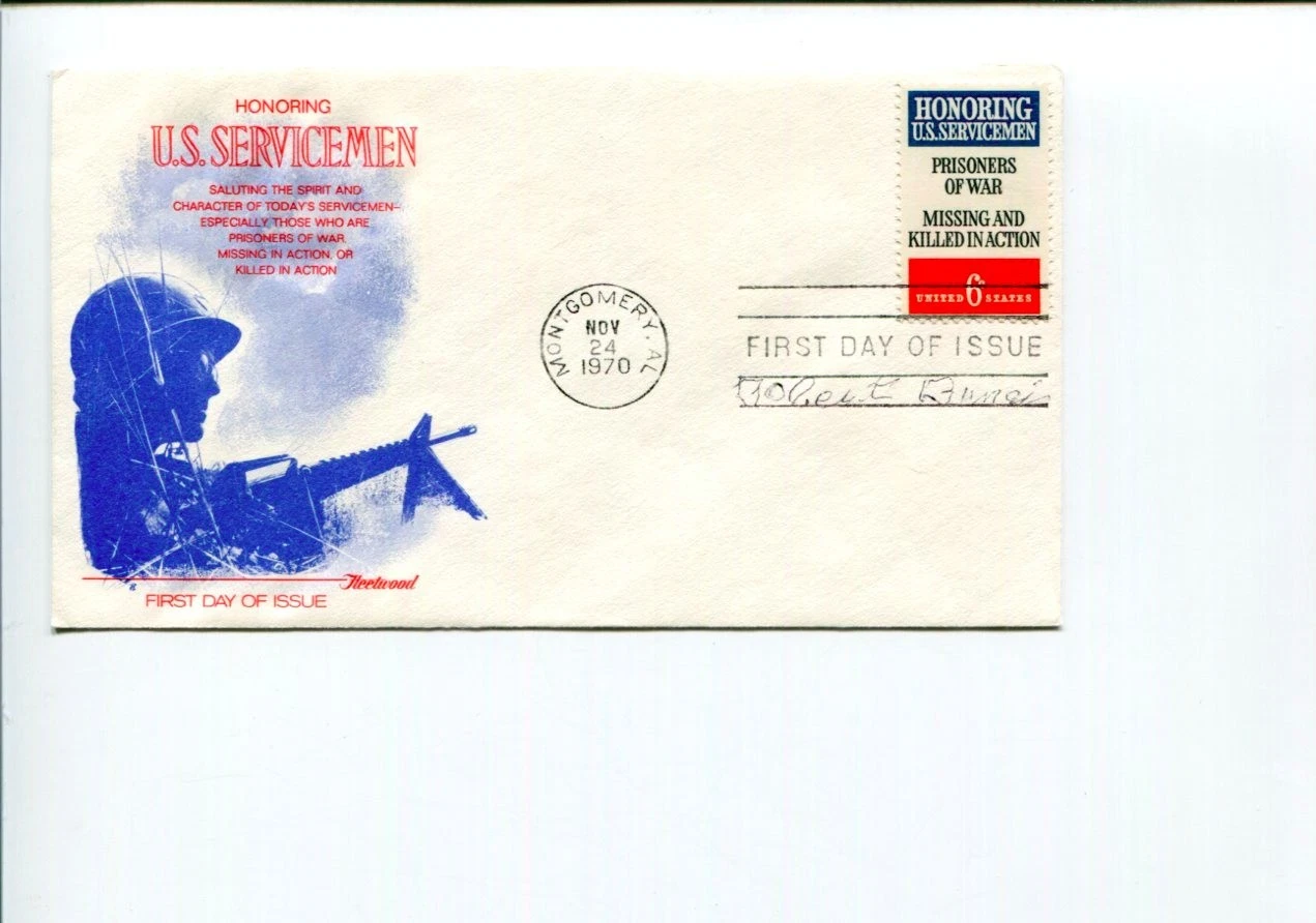 Robert Bunai USS Indianapolis Survivor WWII War Signed Autograph FDC