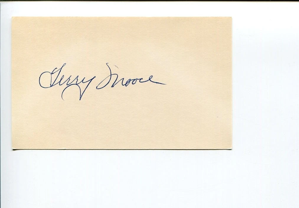 Terry Moore 1942 & 1946 World Series Champ St. Louis Cardinals Signed Autograph