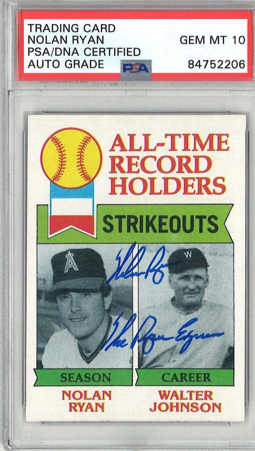 Nolan Ryan Signed 1979 Topps Trading Card #417 PSA DNA 84752206 GEM MINT 10 AUTO