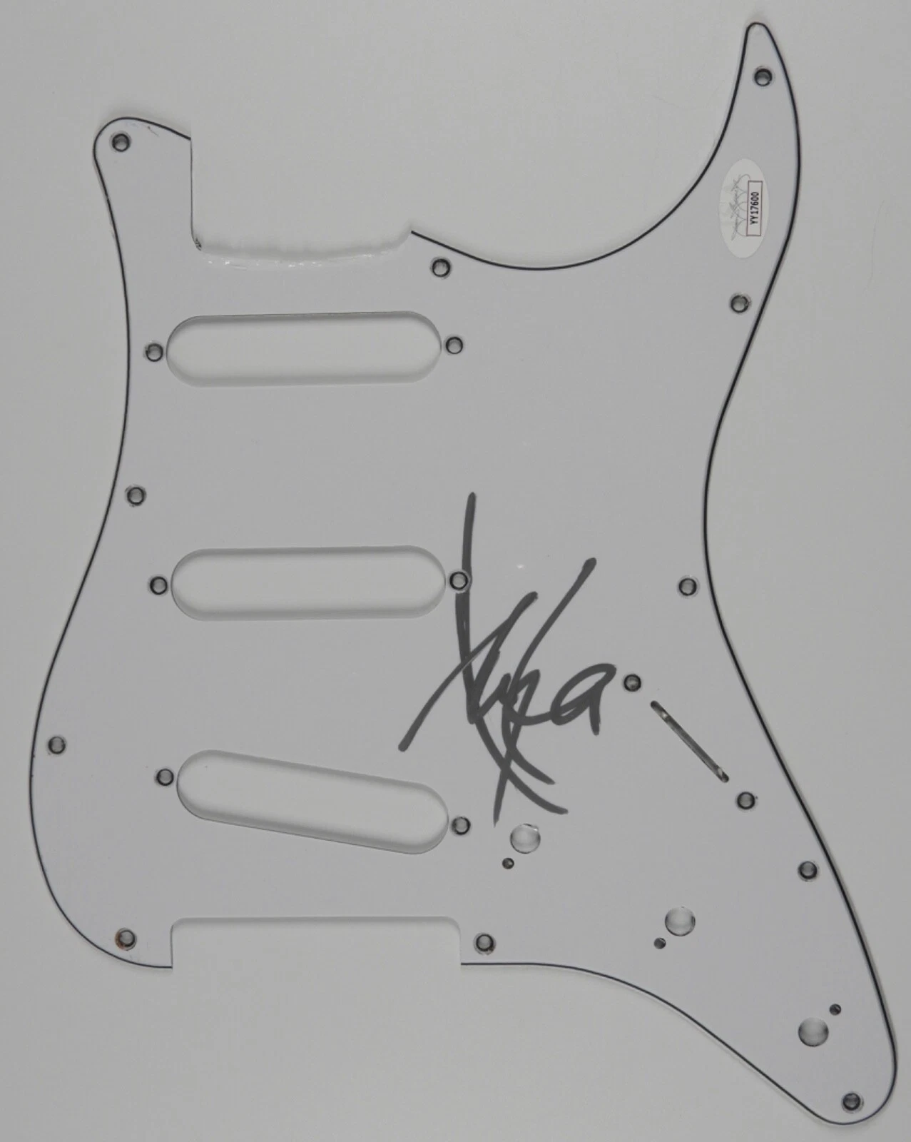 Amy Lee Evanescence JSA Autograph Signed Guitar Guard Strat Kickplate