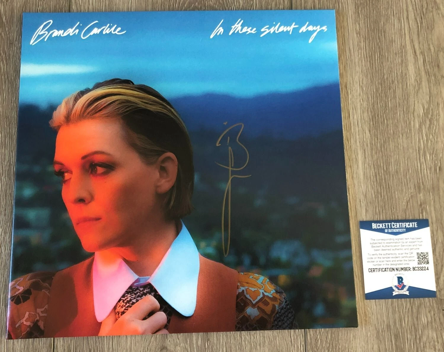 BRANDI CARLILE SIGNED AUTOGRAPH IN THESE SILENT DAYS VINYL RECORD BECKETT COA