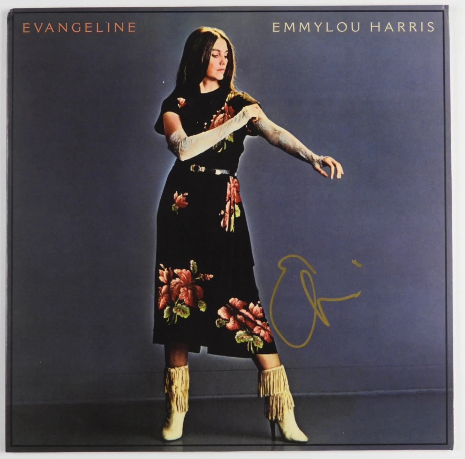 Emmylou Harris JSA Signed Autograph Album Record Vinyl Evangeline