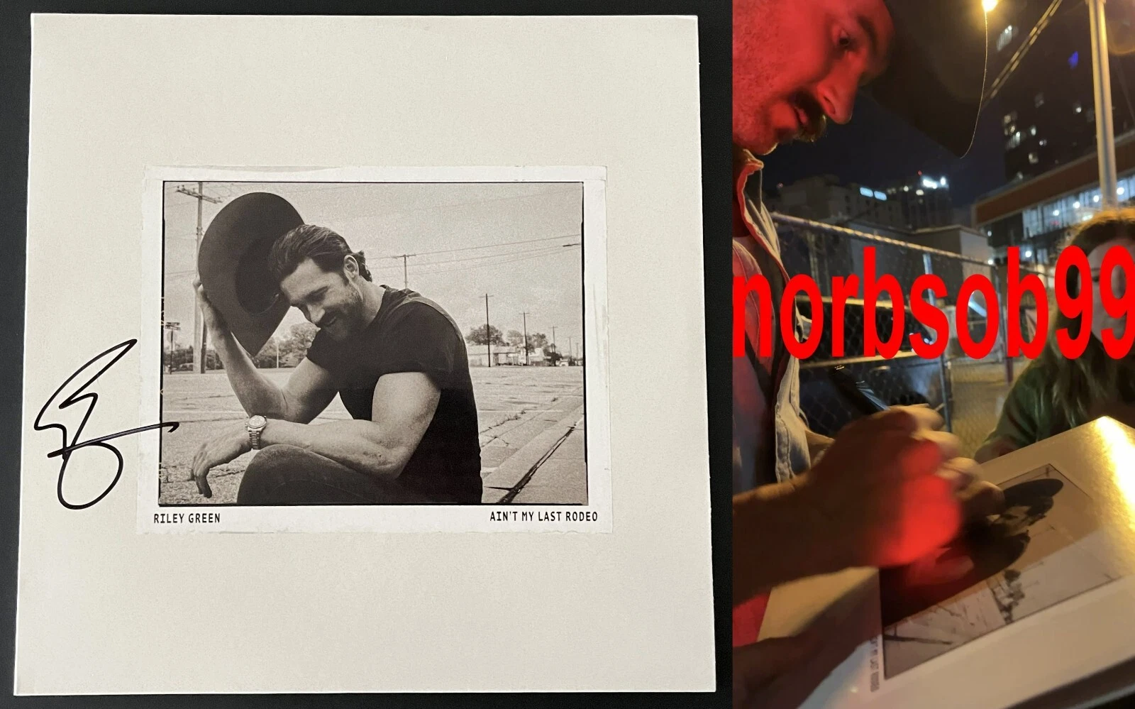 RILEY GREEN SIGNED AUTOGRAPH AIN'T MY LAST RODEO VINYL w/EXACT PROOF BECKETT COA