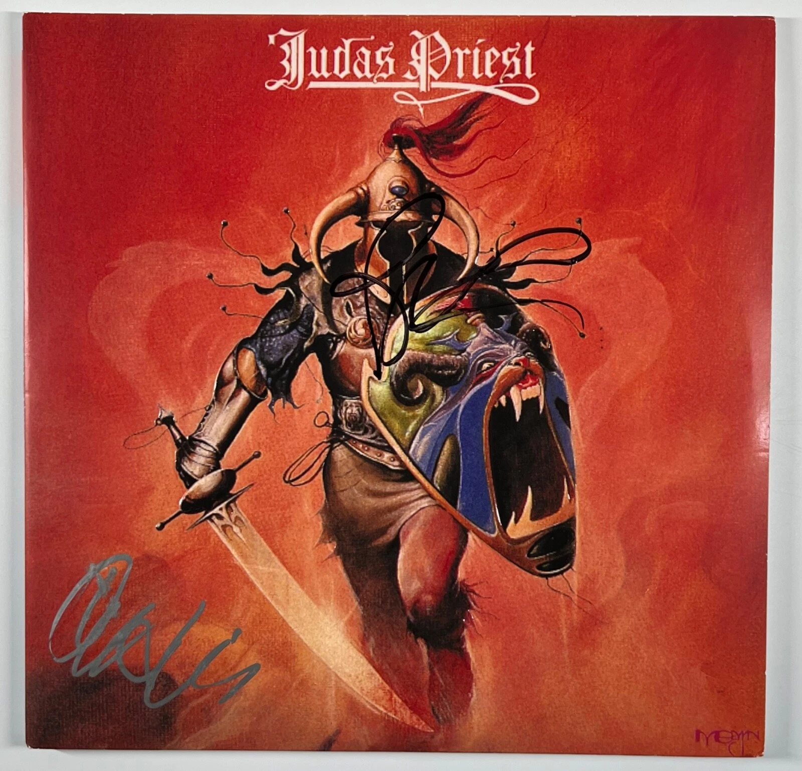 Judas Priest JSA Signed Autograph Album Vinyl Hero, Hero Rob Halford Ian Hill