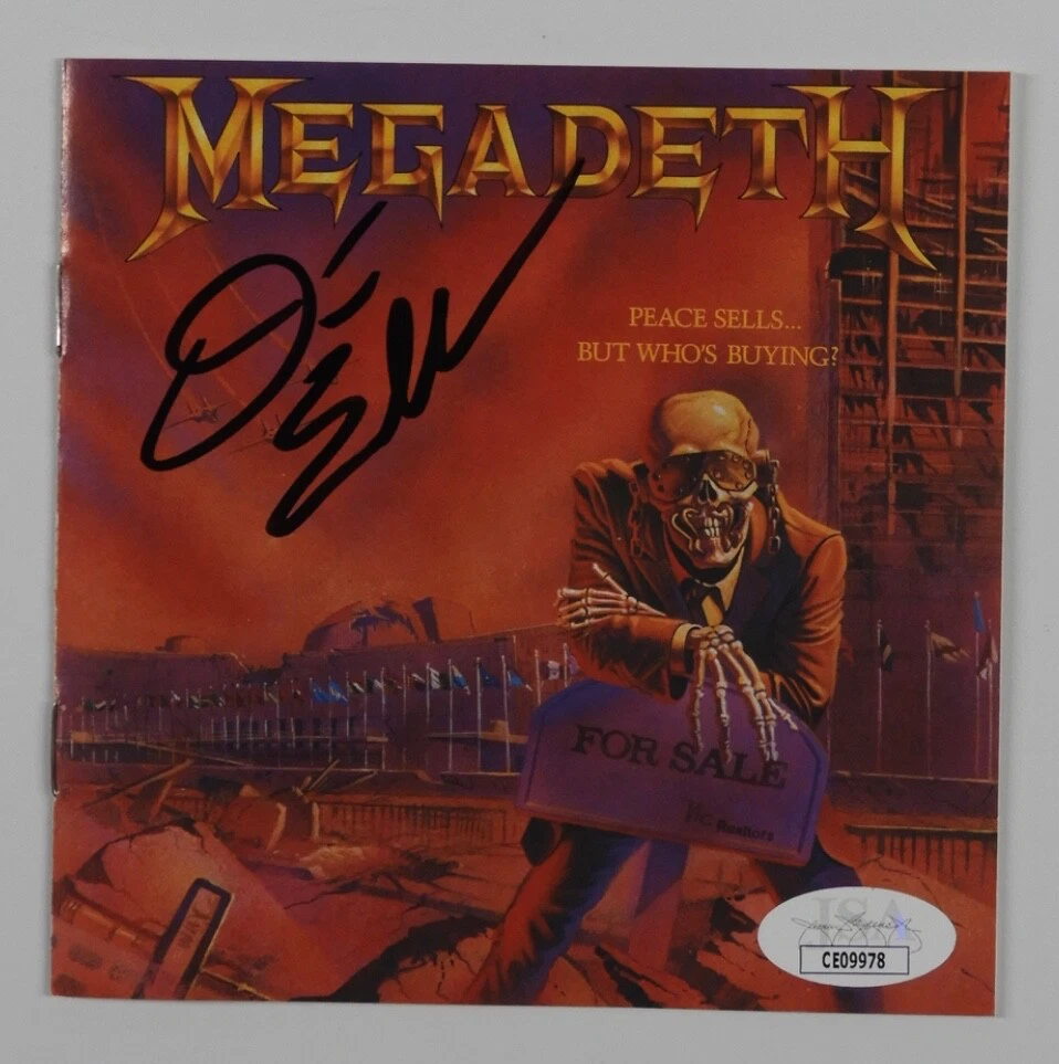 Megadeth David Ellefson JSA Signed Autograph CD Peace Sell But Who's Buying