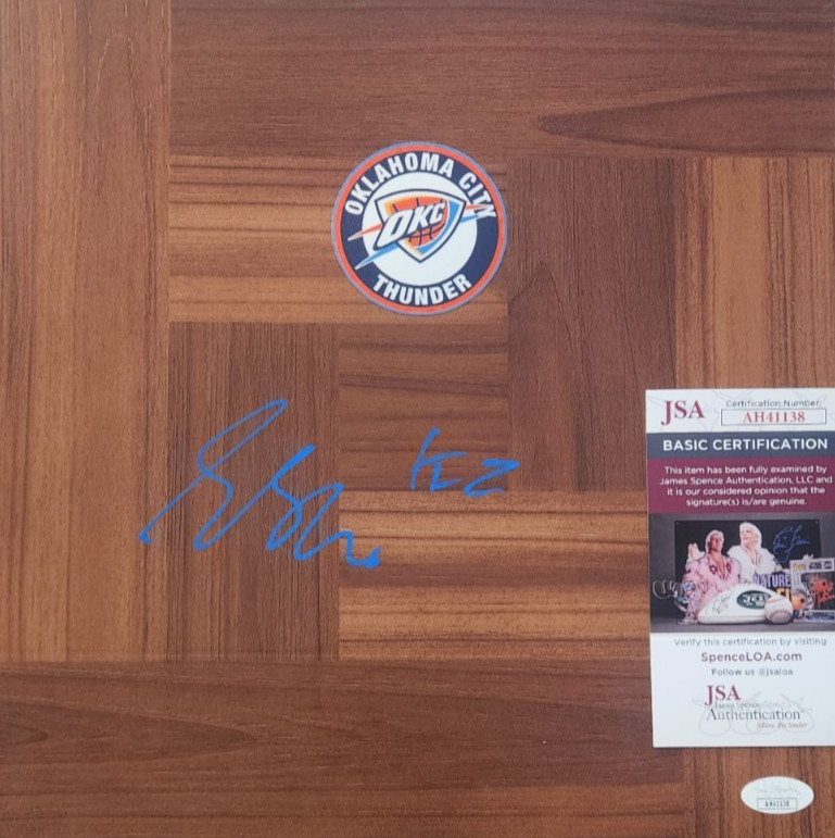 Shai Gilgeous-Alexander Signed Floorboard w/ JSA COA OKC Oklahoma City Thunder 3