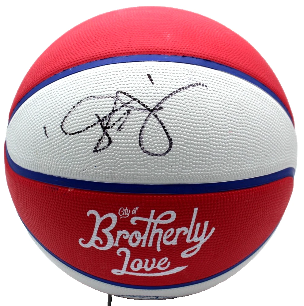 Julius Erving DR J. Philadelphia 76ers Signed Basketball W/Beckett LOA AE36583