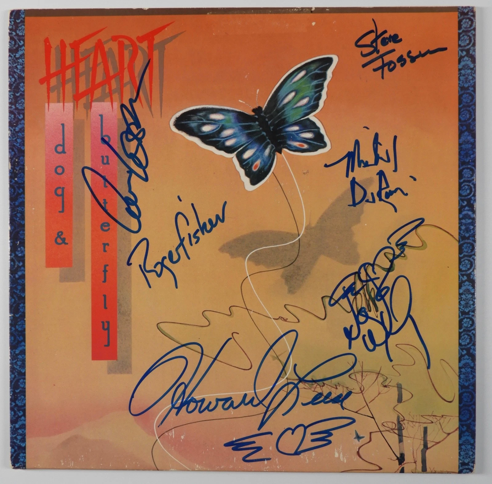 Heart Band Ann & Nancy Wilson PSA Signed Autograph Record Album Dog & Butterfly