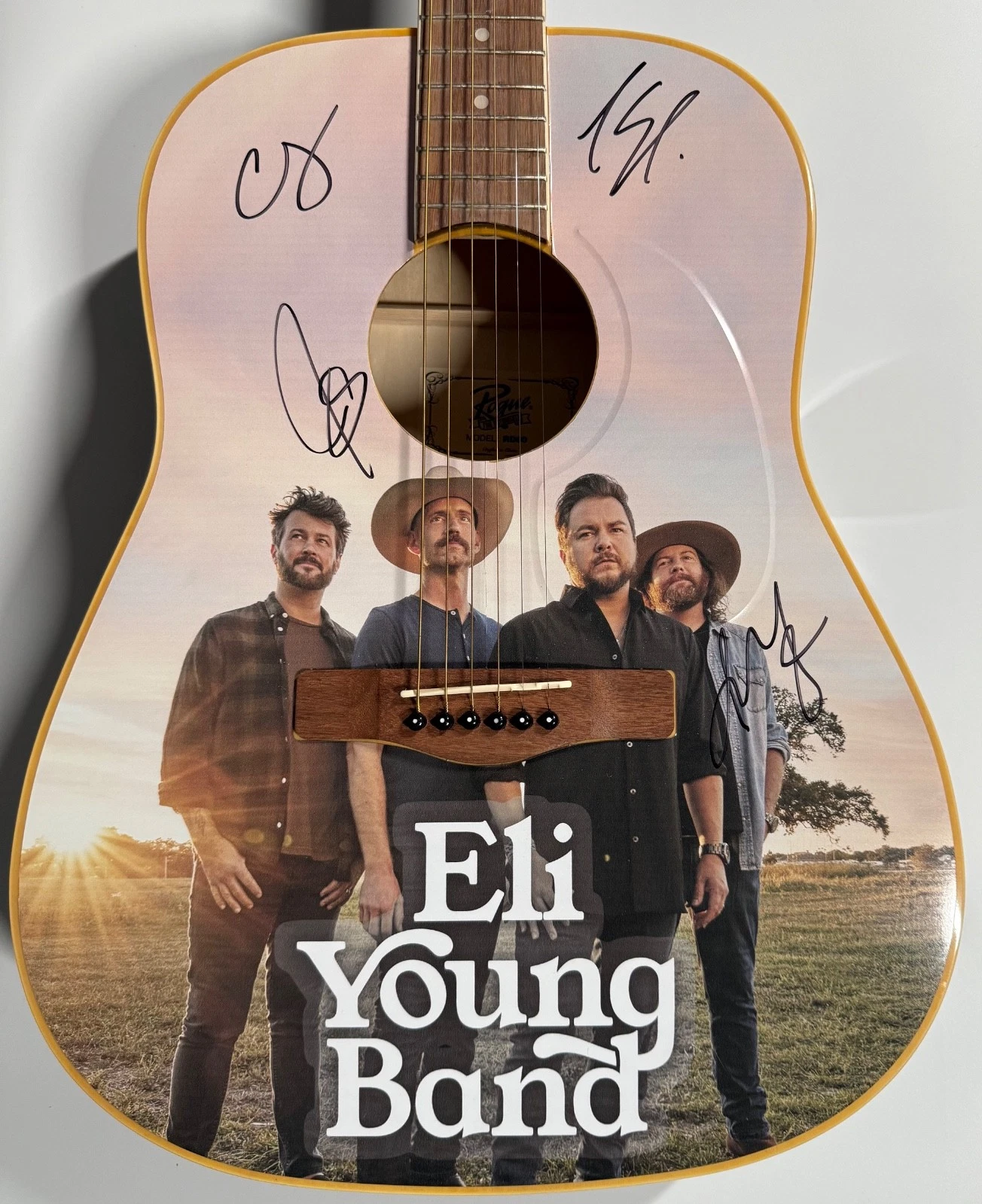 Eli Young Band ACOA Autograph Fully Signed  Acoustic Guitar