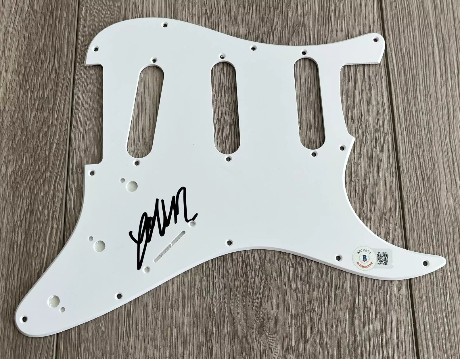 JAPANESE BREAKFAST MICHELLE ZAUNER SIGNED GUITAR PICKGUARD w/PROOF & BECKETT COA