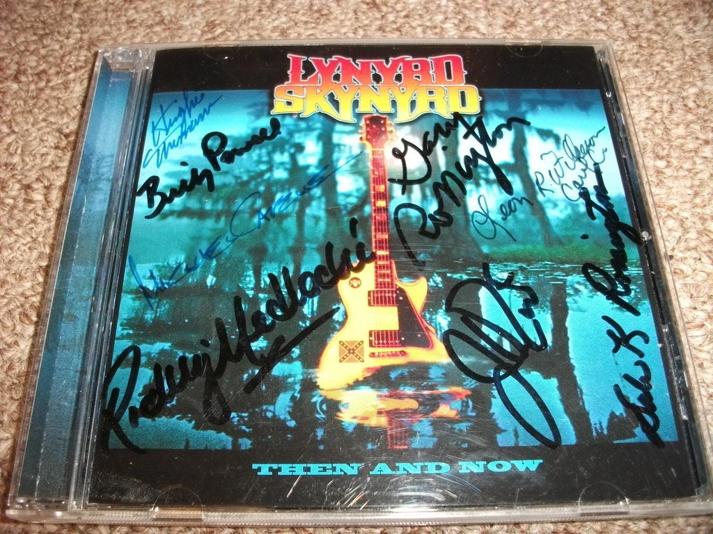 Lynyrd Skynyrd Signed Autographed CD x 7 Then & Now Gary Rossington