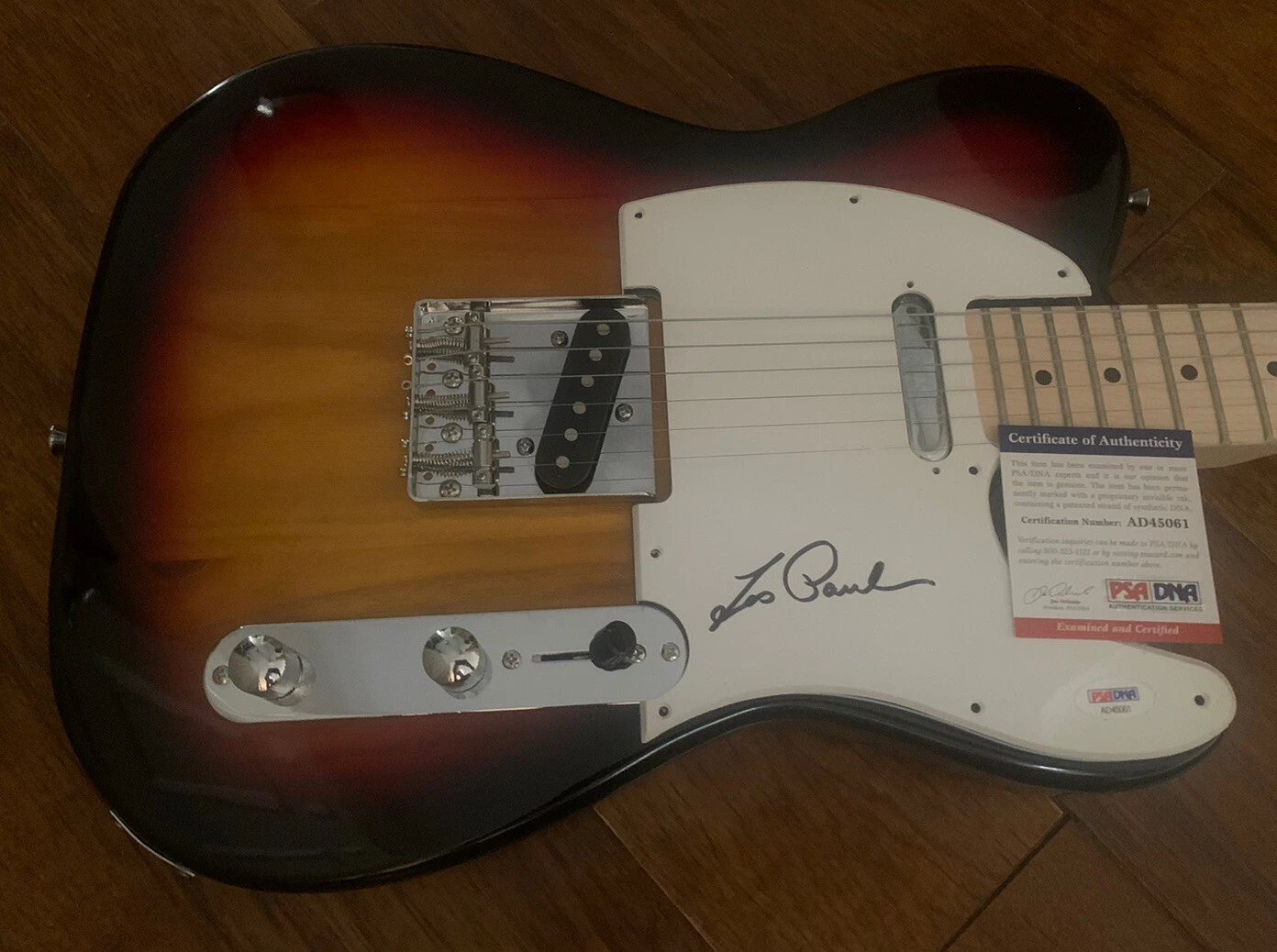 Les Paul Signed Autographed Tele Electric Guitar PSA Certified