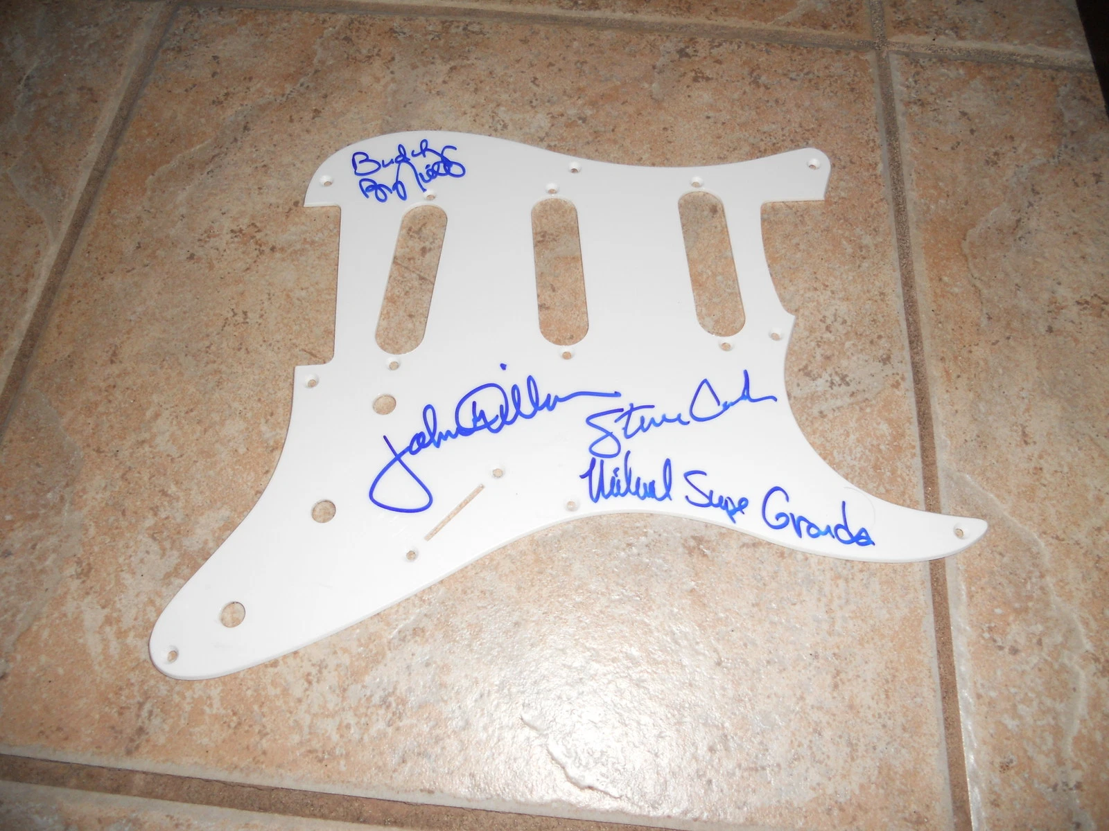 Ozark Mountain Daredevils  Signed Autographed Guitar Electric  Pick Guard x4
