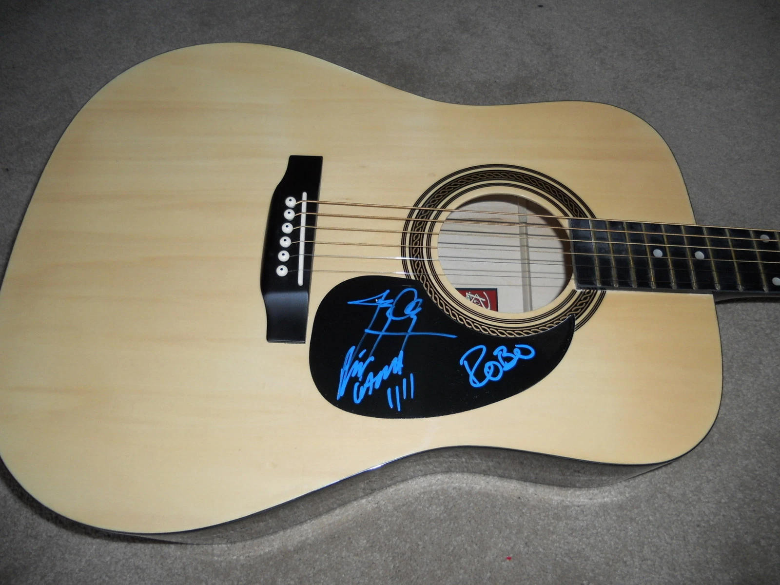 Misfits Band Signed Autographed Acoustic GuitarX3 Jerry Dez Robo