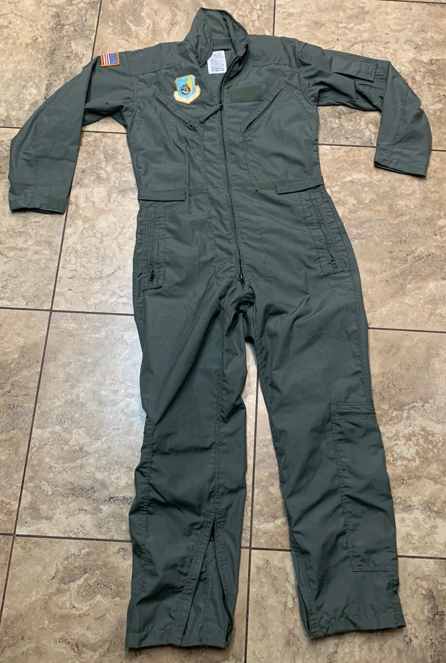 Military COVERALLS FLYER Summer Fire-Resistant DLA100-93-C-0406 USAF 40R M1 #1