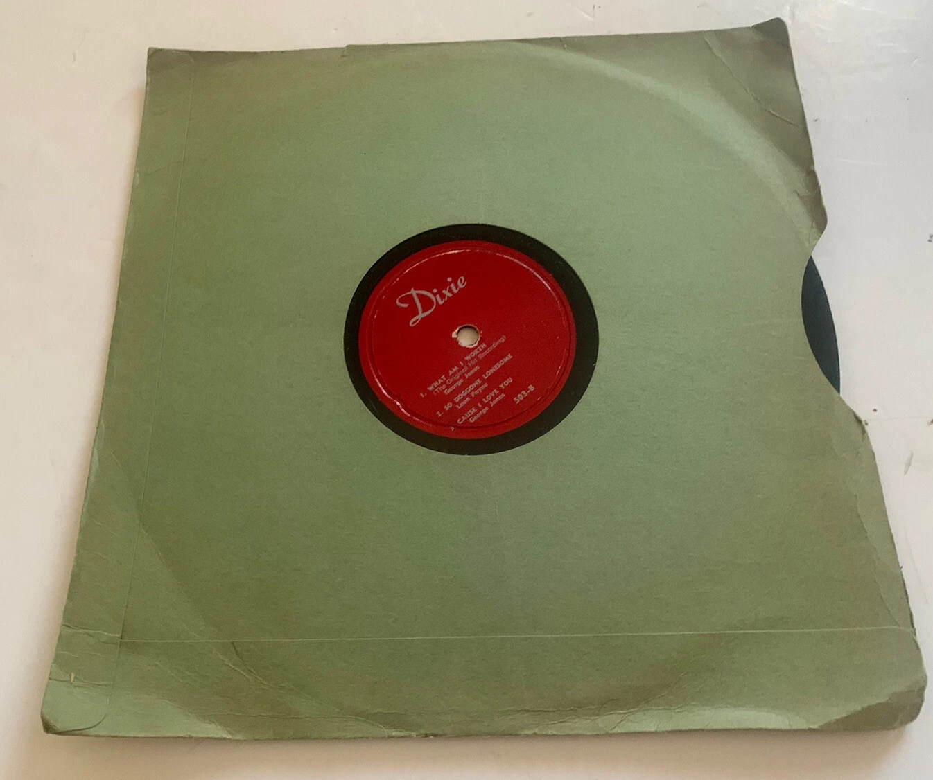 78 RPM GEORGE JONES / LEON PAYNE DIXIE  EP 503 RECORD YES I KNOW WHY 1956 COLLECTIBLE MEMORABILIA