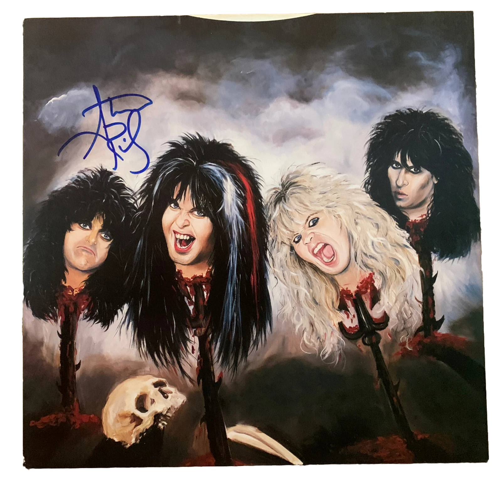 W.A.S.P.  Steve Riley Autographed Signed Last Command LP  Insert BAS Guaranteed
