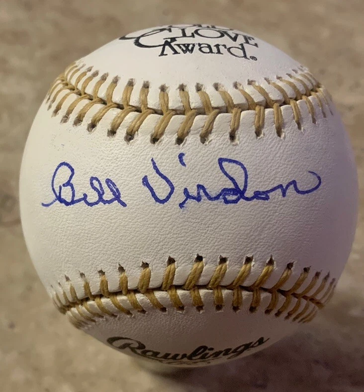 Bill Virdon Golden Glove Signed Autographed Baseball Ball BAS Guaranteed