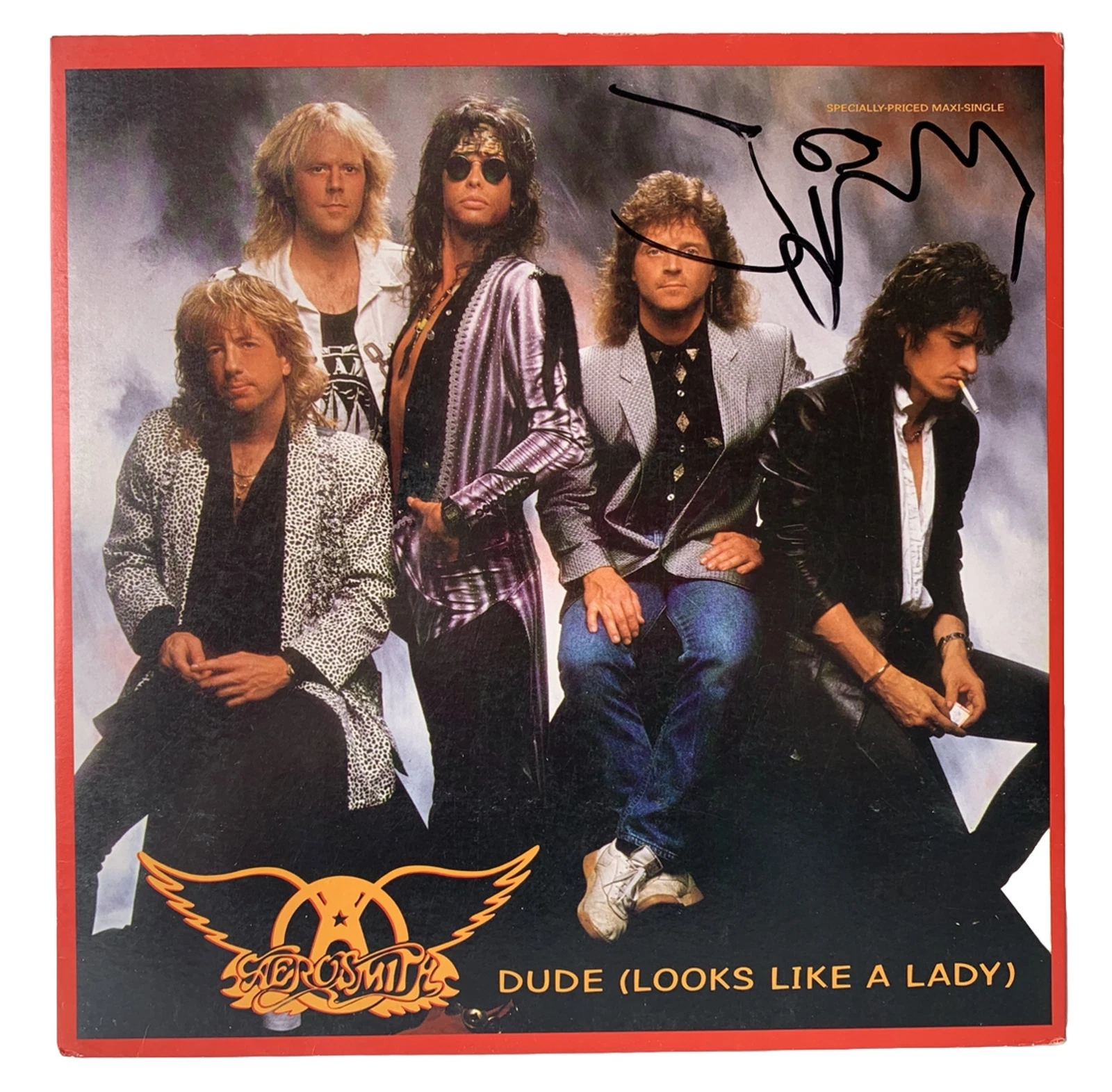 Aerosmith Joe Perry Signed Autographed LP Album Record Beckett Certified