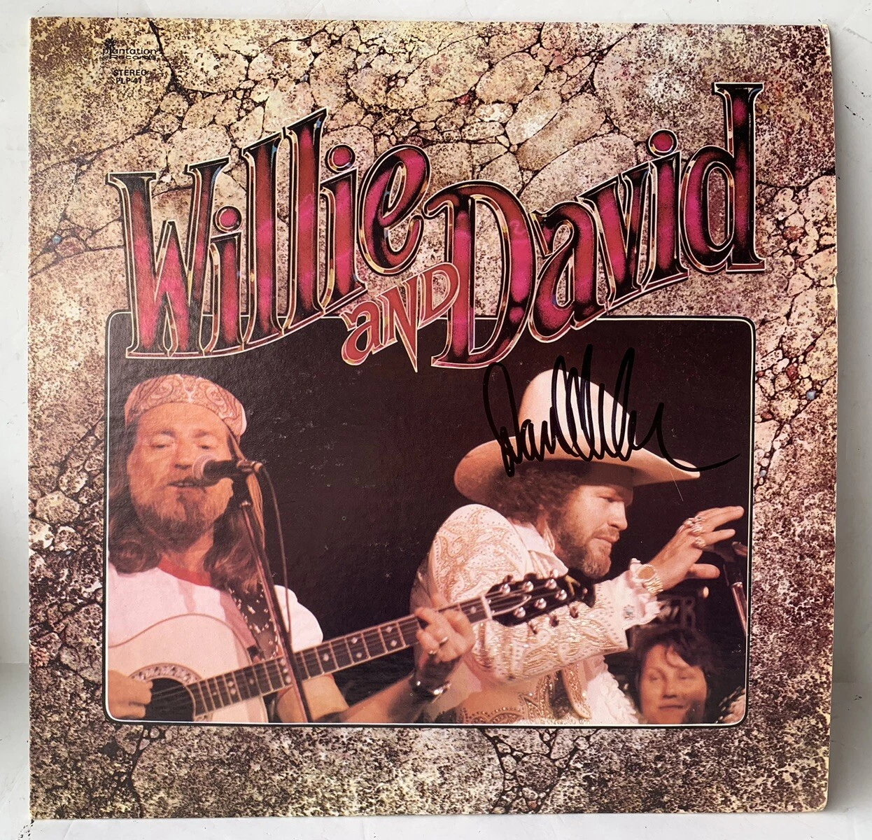David Allan Coe David & Willie Signed Autograph LP Album Record BAS Certified 2