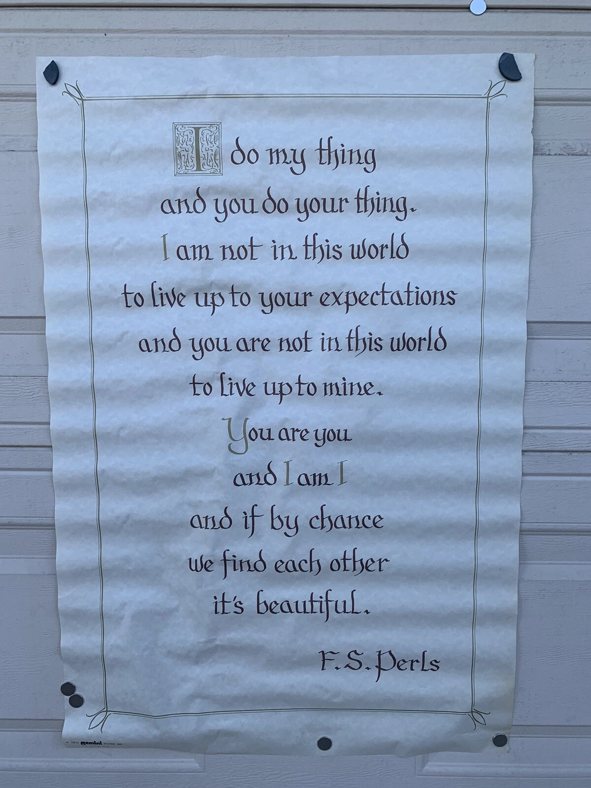 F.S. Pearls 1972 Gemini Rising You Do You Vintage 23.5