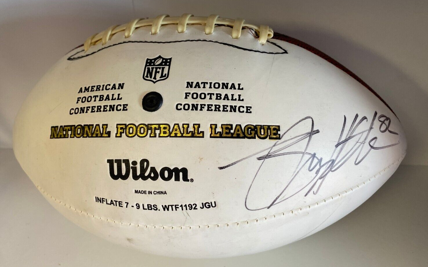 BRIAN HARTLINE MIAMI DOLPHINS SIGNED AUTOGRAPHED FULL SIZE WILSON FOOTBALL W/COA