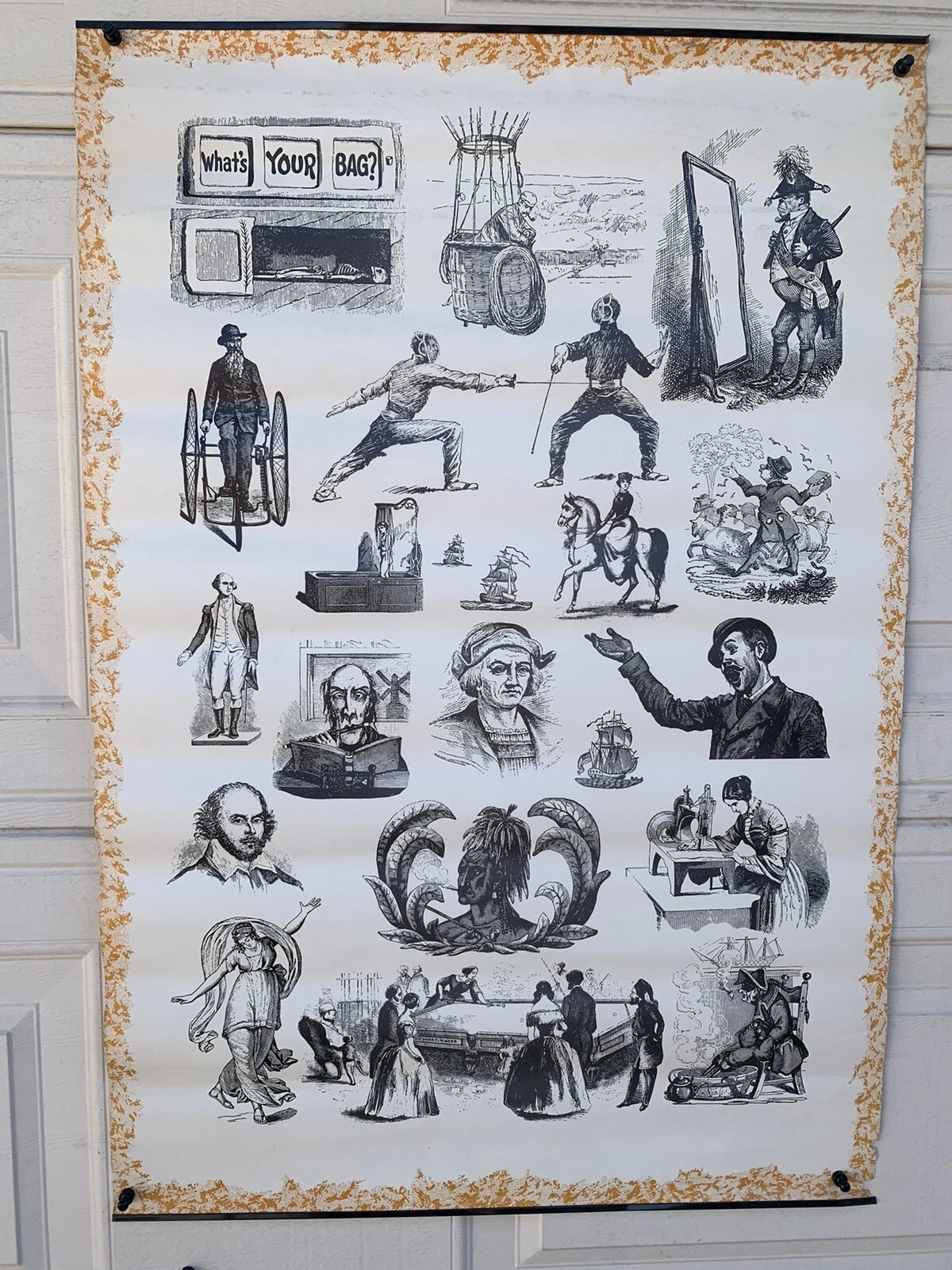 What's Your Bag Hippie Vintage Poster 1960's ORIGINAL 25