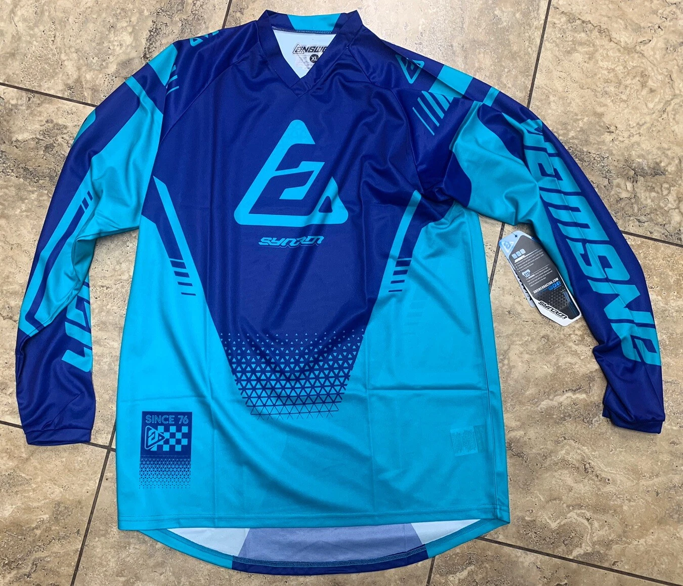 Answer Racing BMX 2Tone Blue Long Sleeve Jersey XL