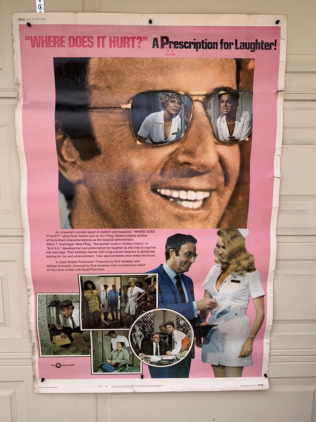 Where Does It Hurt Peter Sellers Vintage Movie Poster 1972 40