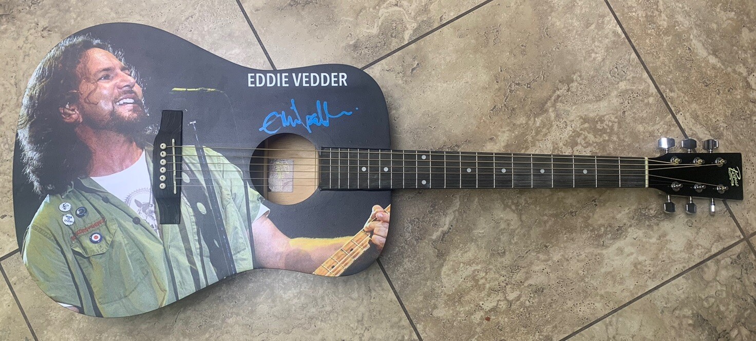 Eddie Vedder Pearl Jam Signed Autographed Acoustic Guitar Beckett Certified