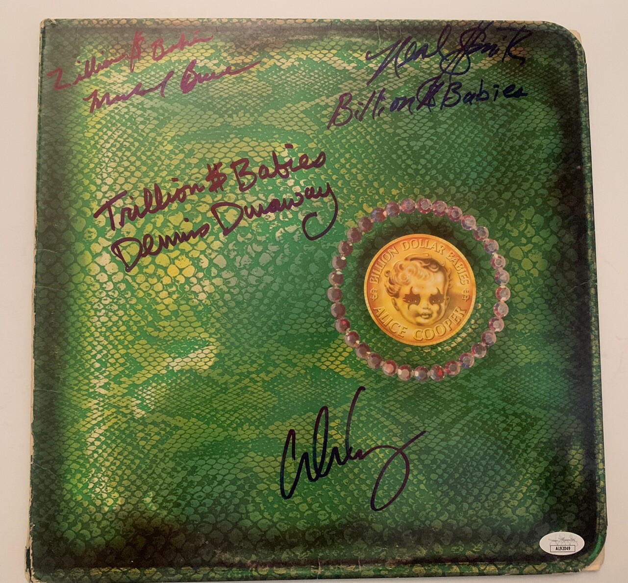 The Alice Cooper Band Signed Autographed x4 LP Album Record PSA Certified