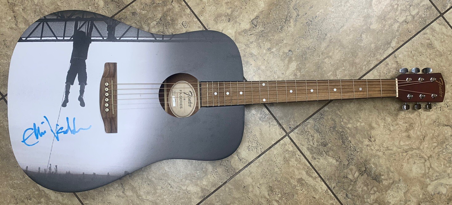 Eddie Vedder Pearl Jam Signed Autographed Acoustic Guitar Beckett Certified #2