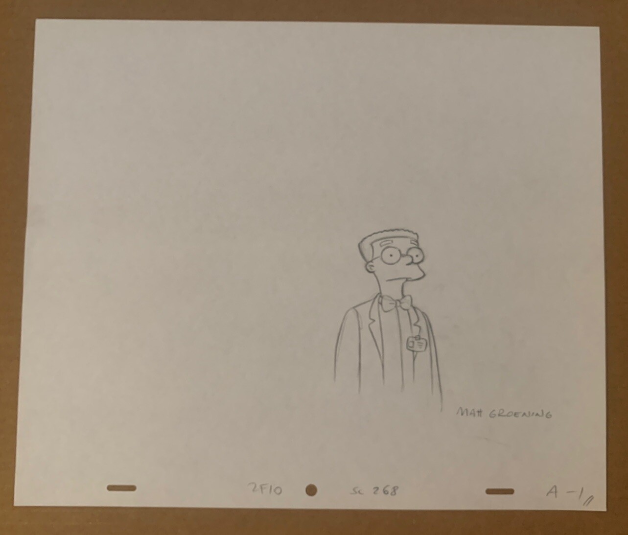 Matt Groening The Simpsons Signed Autographed Production Sketch BAS Certified #3