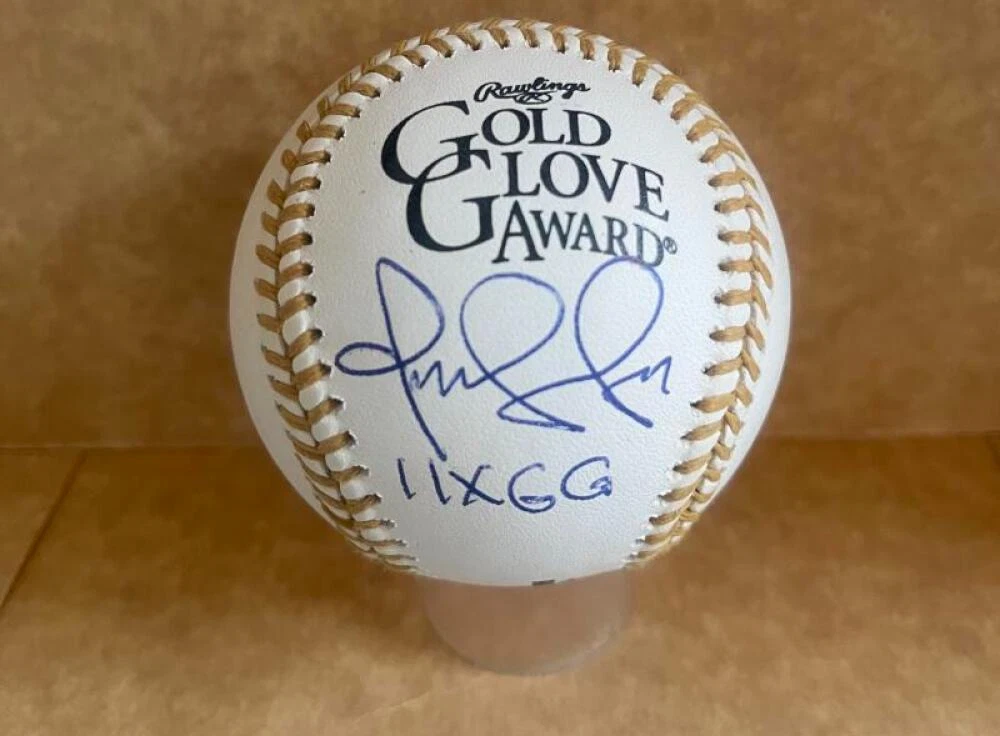 OMAR VIZQUEL INDIANS/MARINERS  11X GG SIGNED AUTO GOLD GLOVE AWARD BASEBALL BECK