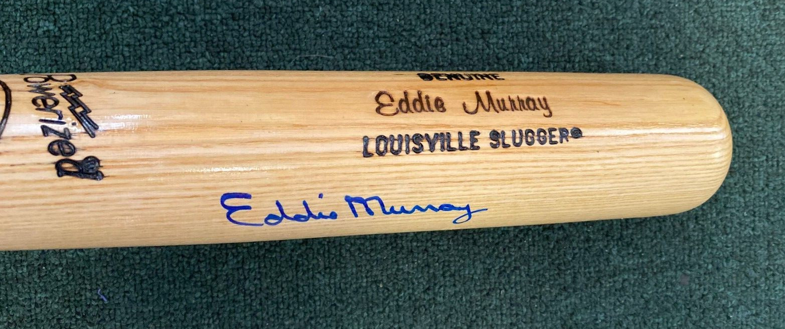 EDDIE MURRAY ORIOLES SIGNED AUTOGRAPHED LV SLUGGER ENGRAVED BAT BECKETT BAS