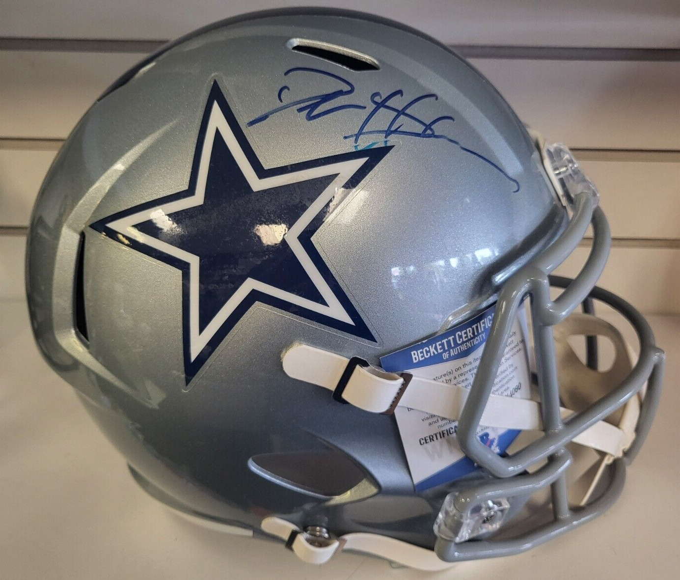 DEION SANDERS DALLAS COWBOYS SIGNED AUTOGRAPHED FULL SIZE HELMET BECKETT AUTH