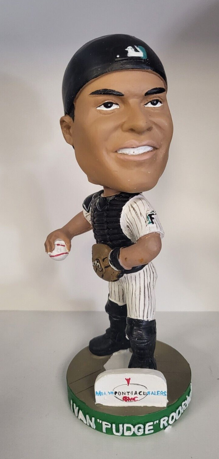 IVAN “PUDGE” RODRIGUEZ FLORIDA MARLINS SIGNED BOBBLEHEAD MATCH UP COLLECTIBLE MEMORABILIA