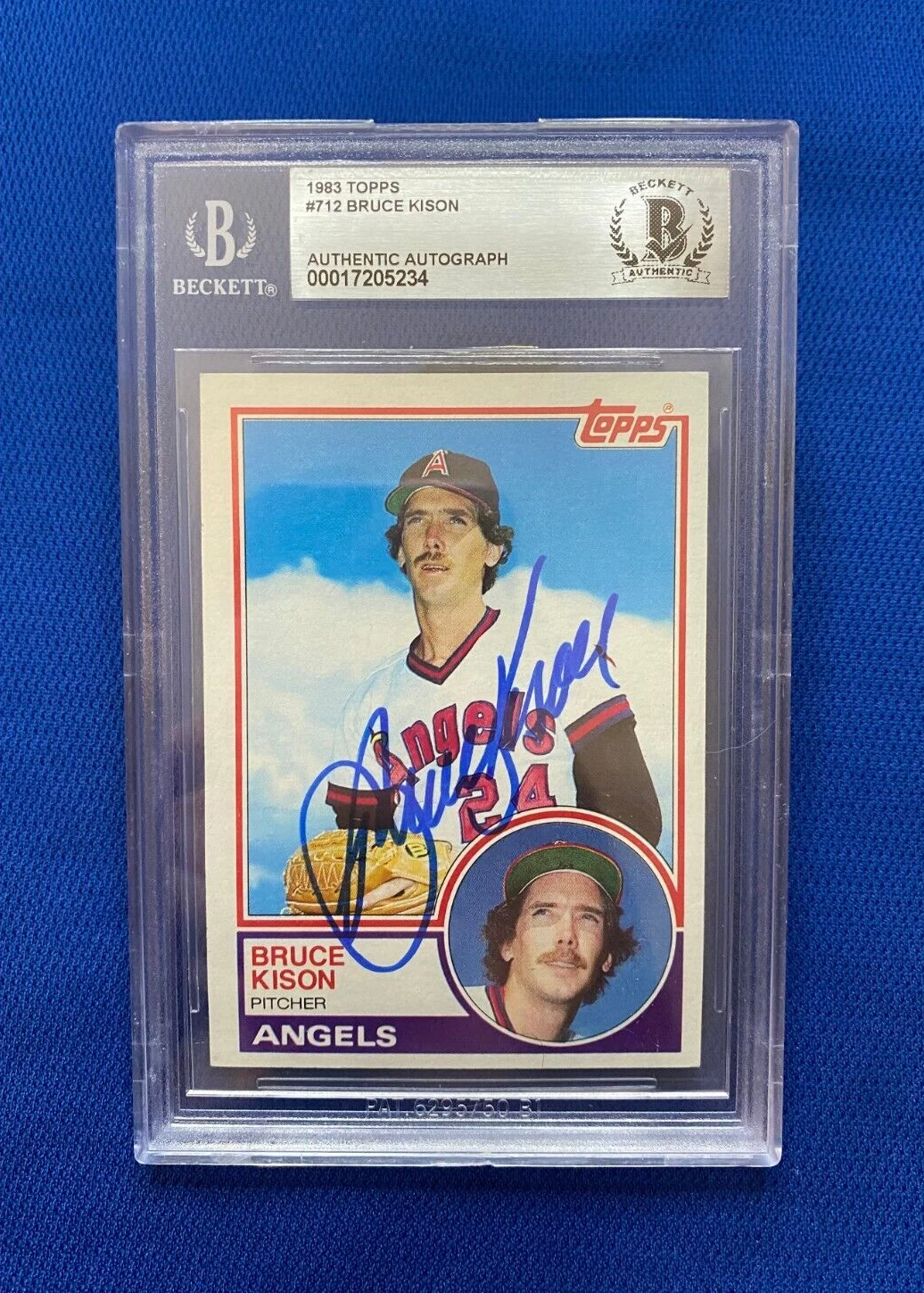 1983 TOPPS BRUCE KISON CALIFORNIA ANGELS SIGNED AUTOGRAPHED #712 BECKETT