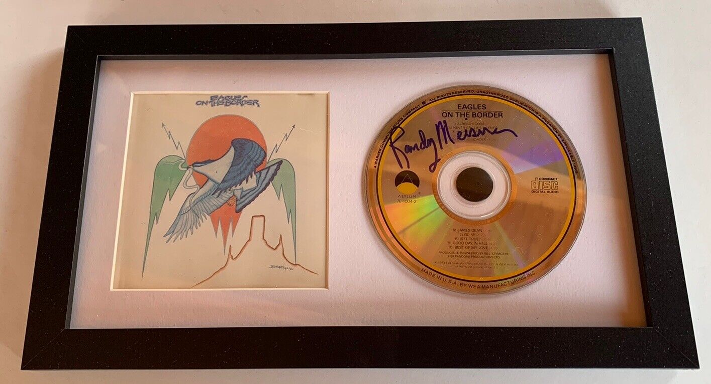Eagles Randy Meisner On The Border Signed Framed CD Display BAS Certified #2