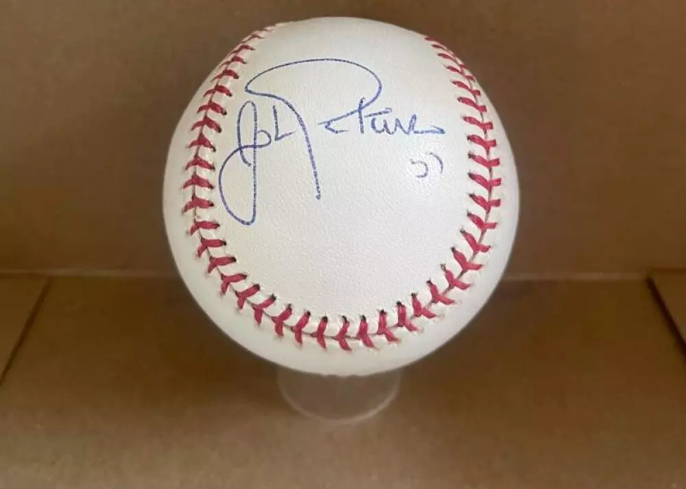 JOHAN SANTANA METS/TWINS SIGNED AUTOGRAPHED M.L. BASEBALL BECKETT AUTH
