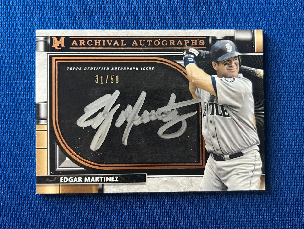 2021 TOPPS MUSEUM COLLECTION EDGAR MARTINEZ MARINERS ARCHIVAL AUTOGRAPHS /50