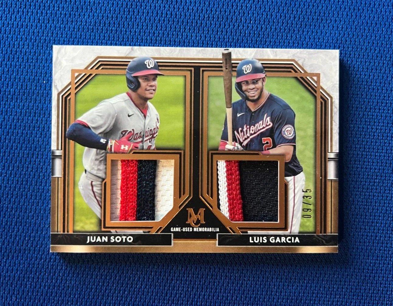 2021 TOPPS MUSEUM COLLECTION JUAN SOTO LUIS GARCIA DUAL JERSEY PATCH CARD /35