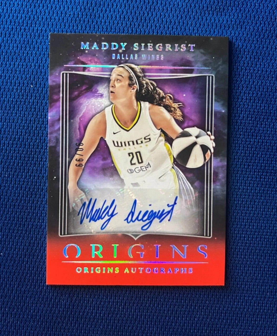 2024 ORIGINS MADDY SIEGRIST DALLAS WINGS WNBA AUTO SIGNED CARD /99 #DA-MDS