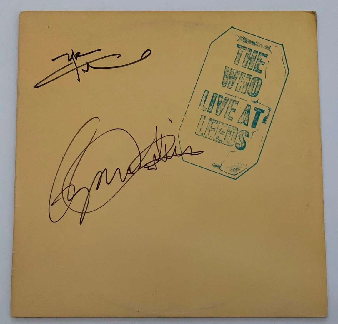 The Who Pete Townsend Roger Daltrey Autograph Signed Leeds LP Beckett Certified