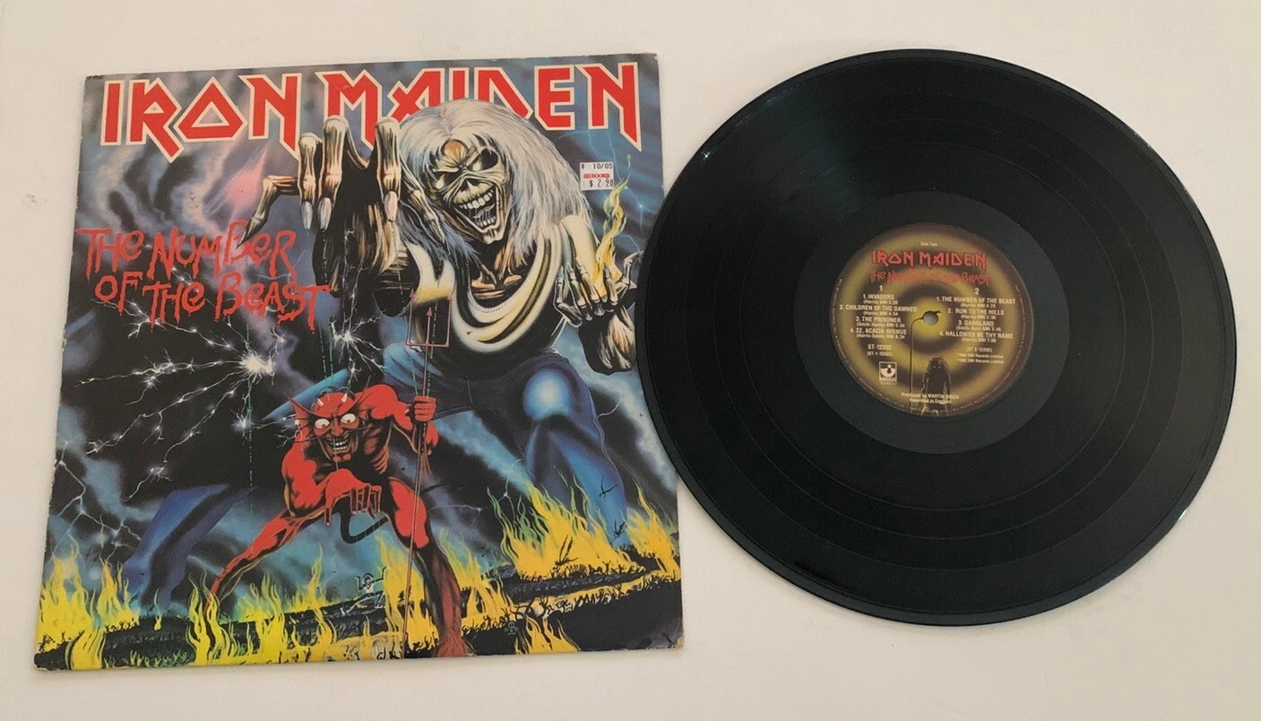 Iron Maiden Number Of The Beast LP Record Album ST-12202 Harvest 1982