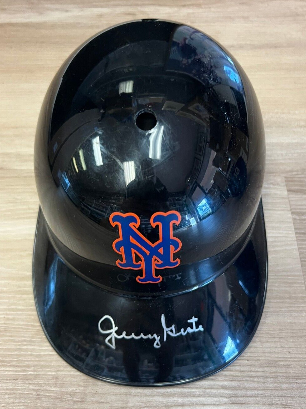 JERRY GROTE NEW YORK METS SIGNED AUTOGRAPHED SOUVENIR FULL SIZE HELMET COA