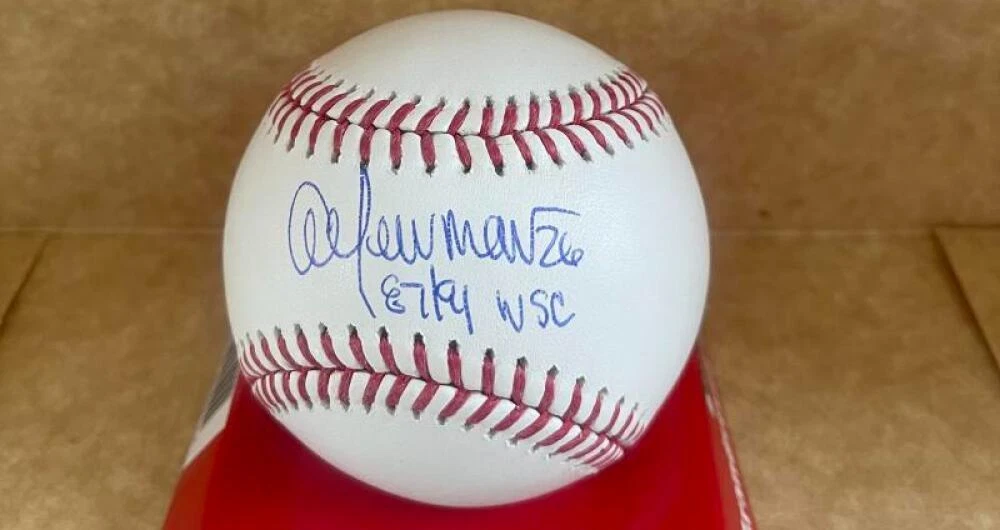 AL NEWMAN TWINS 87/91 WSC SIGNED AUTOGRAPHED M.L. BASEBALL BECKETT AUTH